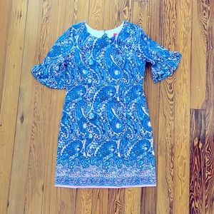 Lilly Pulitzer FIESTA STRETCH DRESS PURPLE IRIS HELLO SUNSHNE ENGINEERED 8
